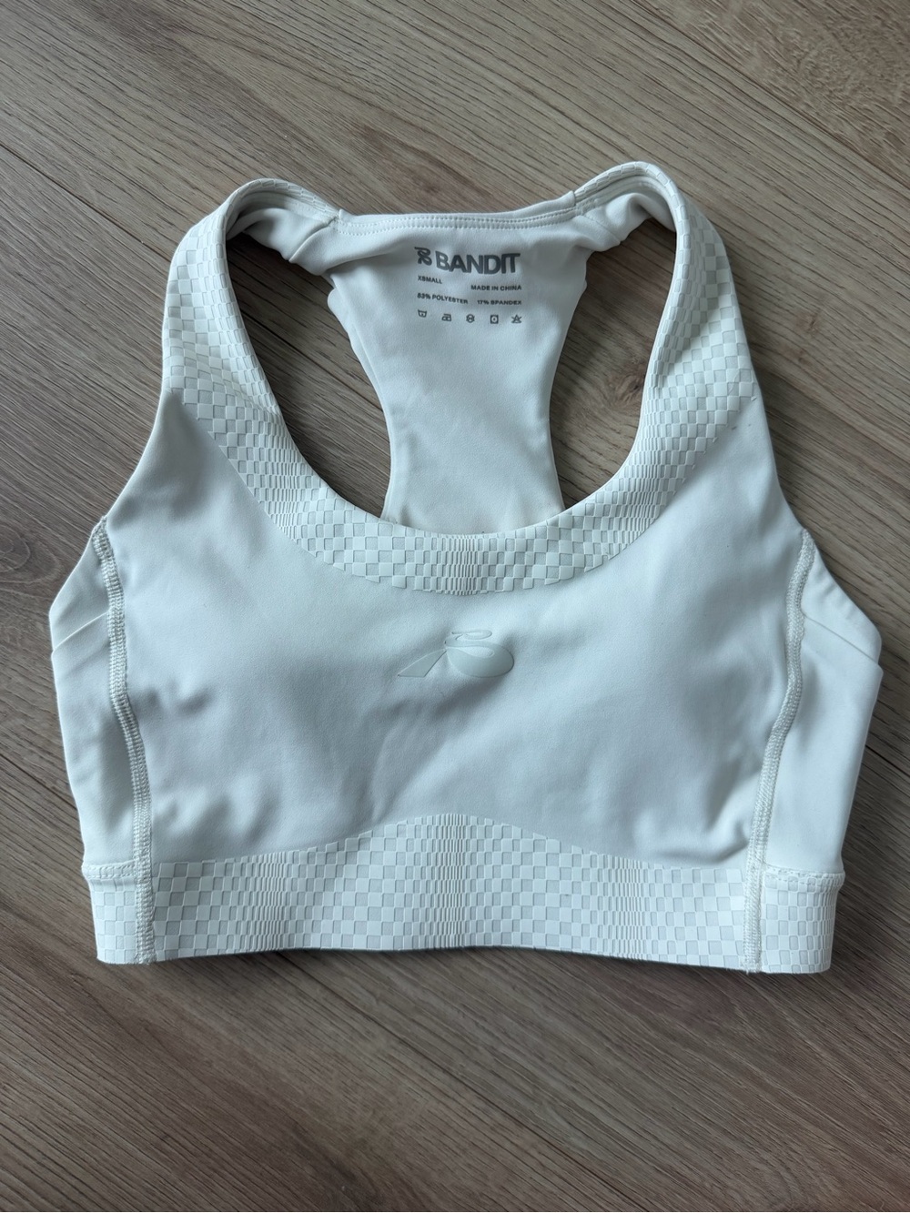 Bandit White Racerback Support Sports Bra